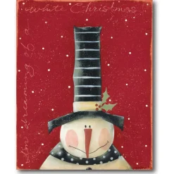 Courtside Market White Christmas 8"X10" Art Board Sign Best