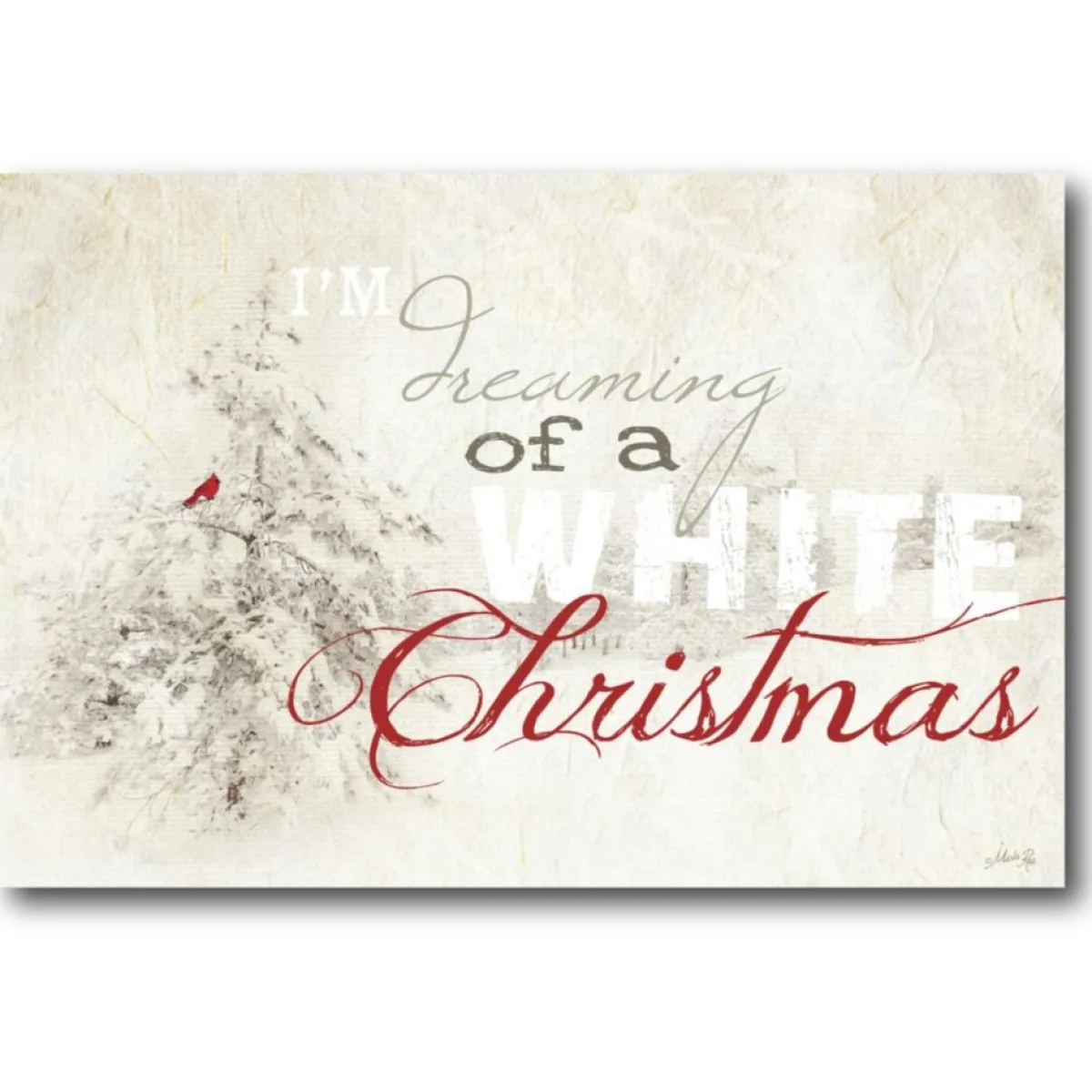 Courtside Market White Christmas Canvas Wall Art Online