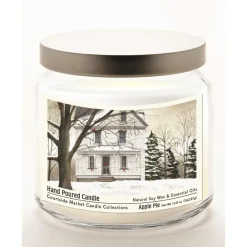 Courtside Market White Christmas Candle Glass Jar With Silver Lid Sale