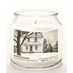 Courtside Market White Christmas Candle Glass Jar With Silver Lid Sale