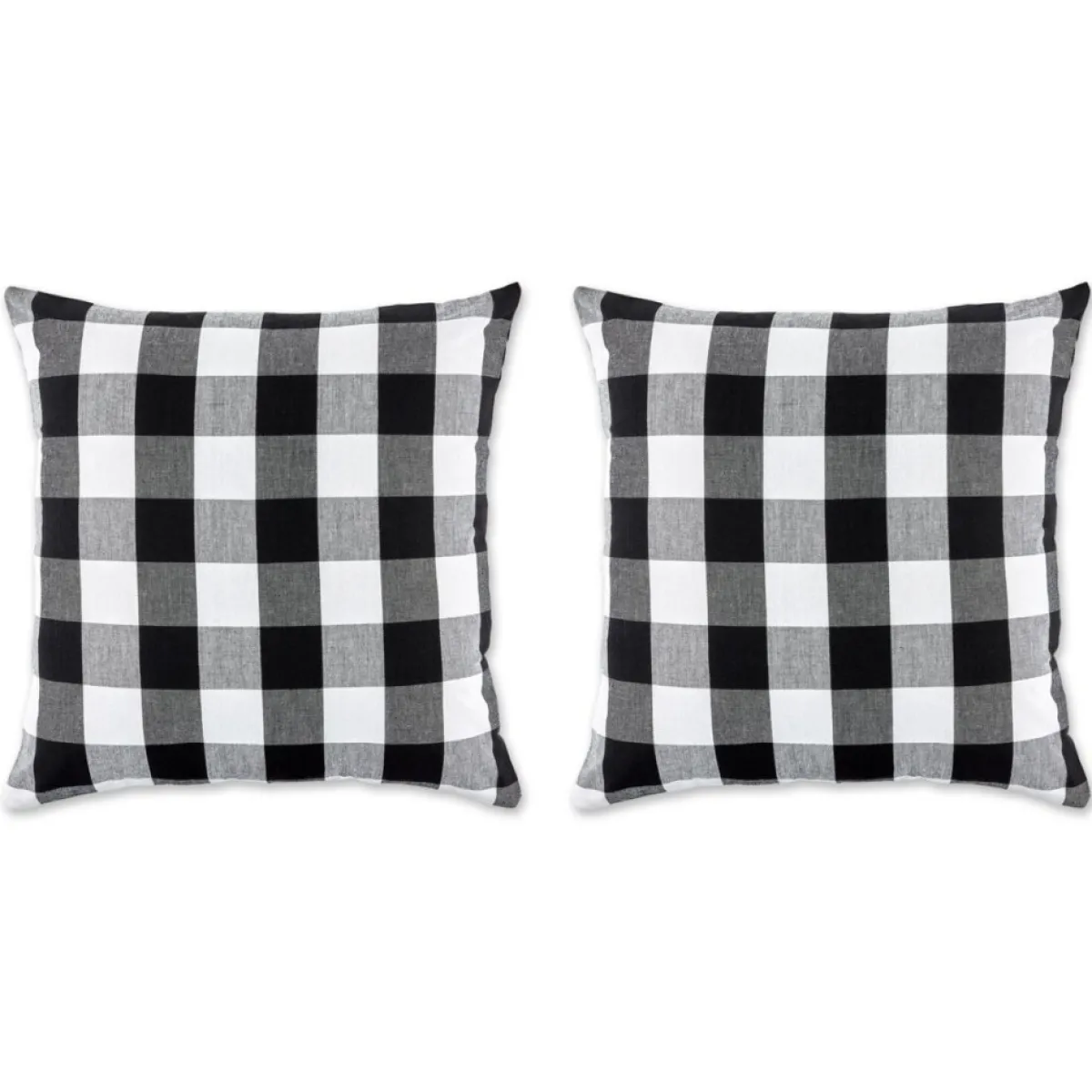 Design Imports Buffalo Check Pillow Covers Set Of 2 New