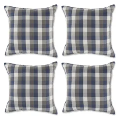 Design Imports Checkered Pillow Covers 18X18 Set Of 4