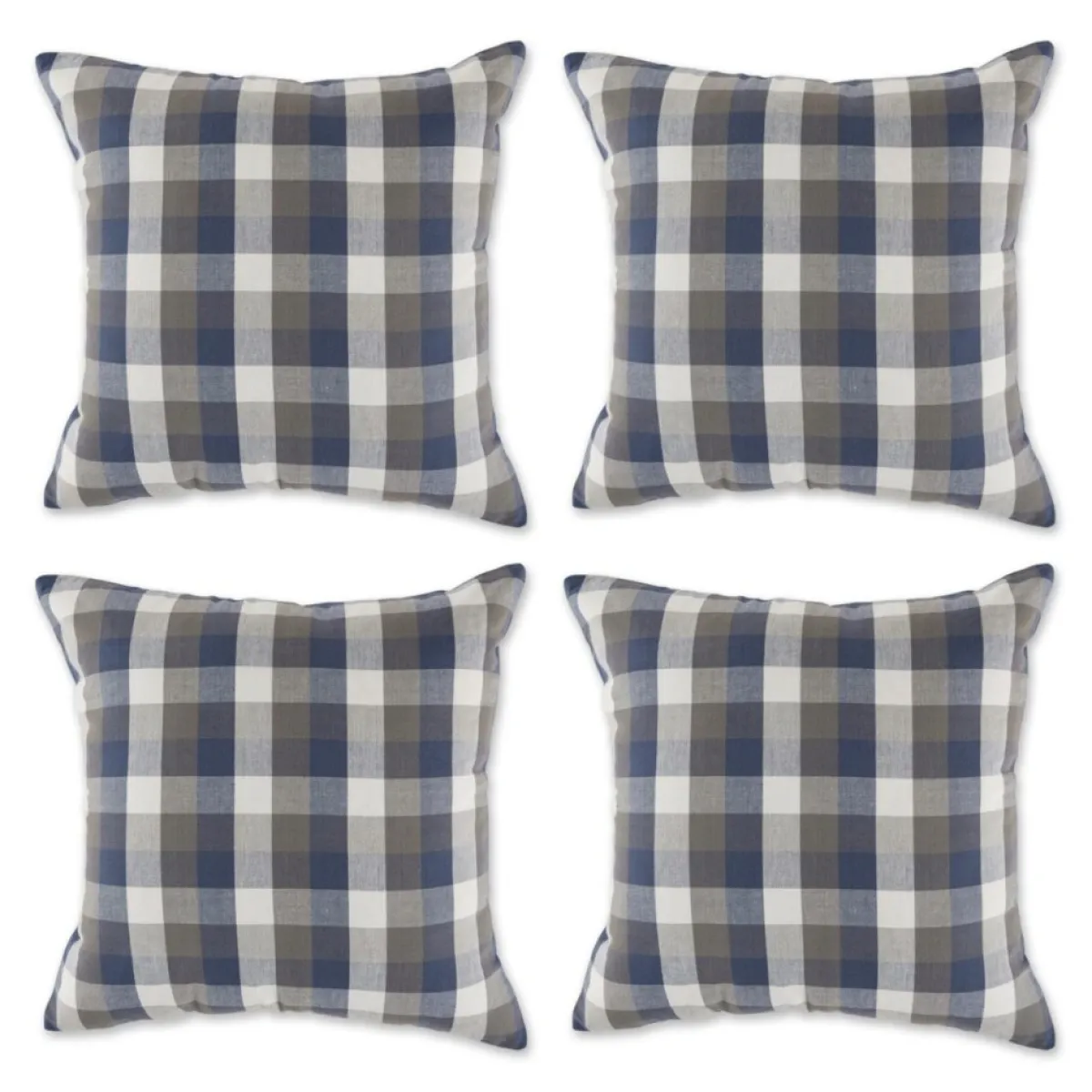 Design Imports Checkered Pillow Covers 18X18 Set Of 4