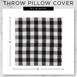 Design Imports Checkered Pillow Covers 18X18 Set Of 4