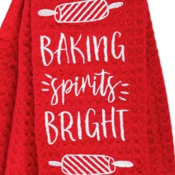 Design Imports Christmas Baking Kitchen Towel Scarf Clearance