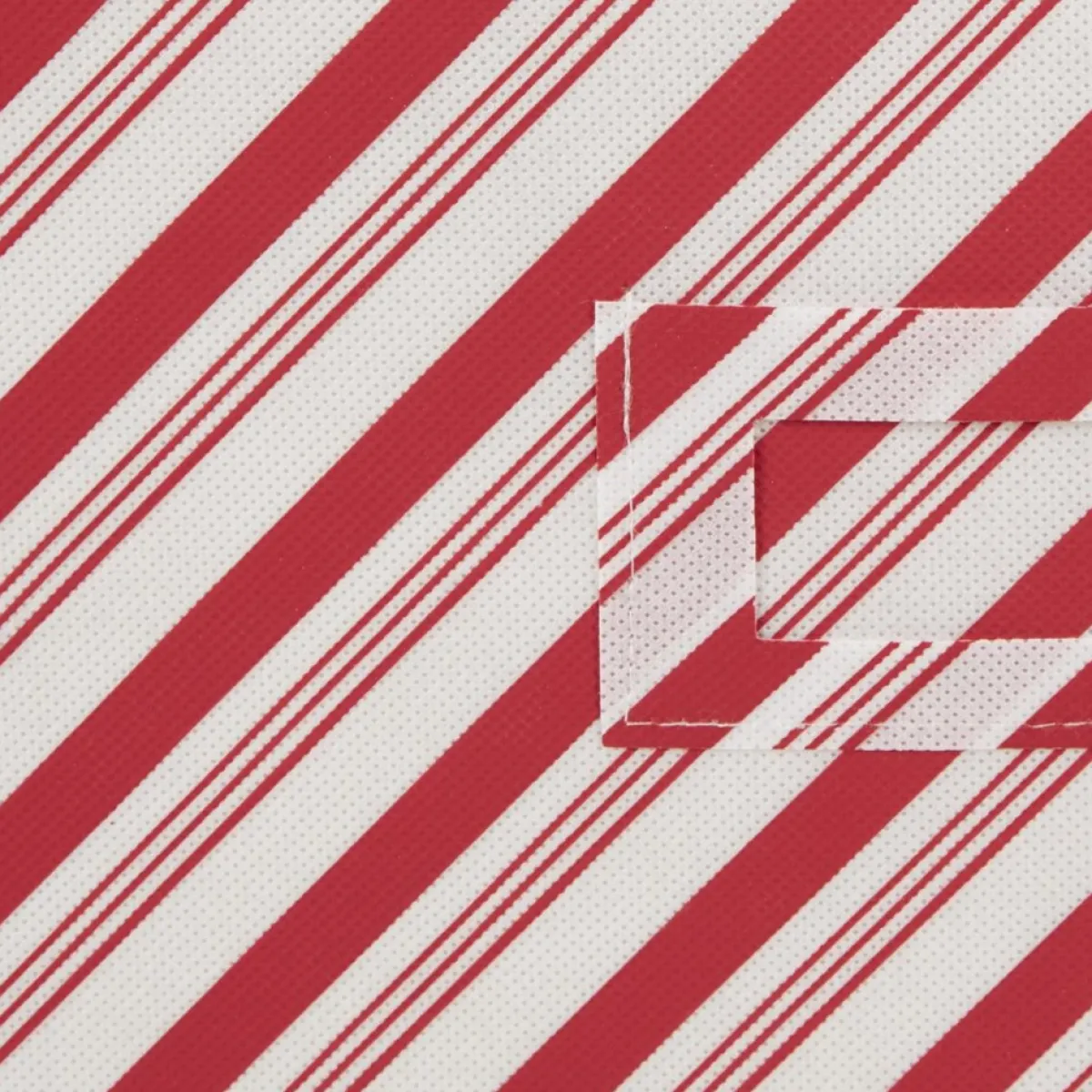 Design Imports Holiday Candy Stripe Print Ornament Storage Bin, Large