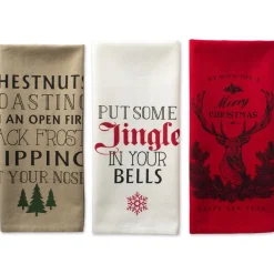 Design Imports Holiday Stag Christmas Print Kitchen Towel Set Of 3 Online