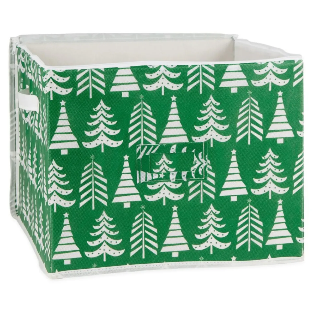 Design Imports Triple Christmas Tree Print Ornament Storage Bin, Large Sale