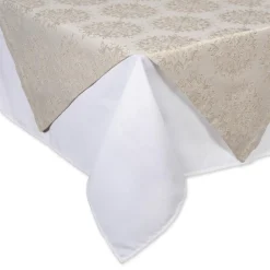 Design Imports Winter Sparkle Jacquard Metallic Square Table Topper Best