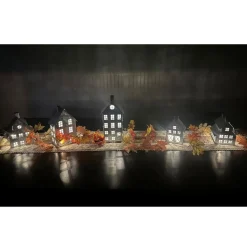 Emryn House 5Pc Farmhouse Village Set With String Lights Online