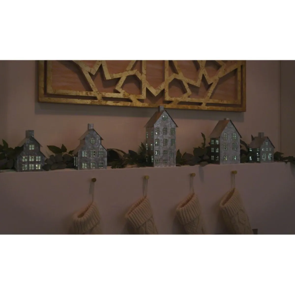 Emryn House 5Pc Farmhouse Village Set With String Lights Online
