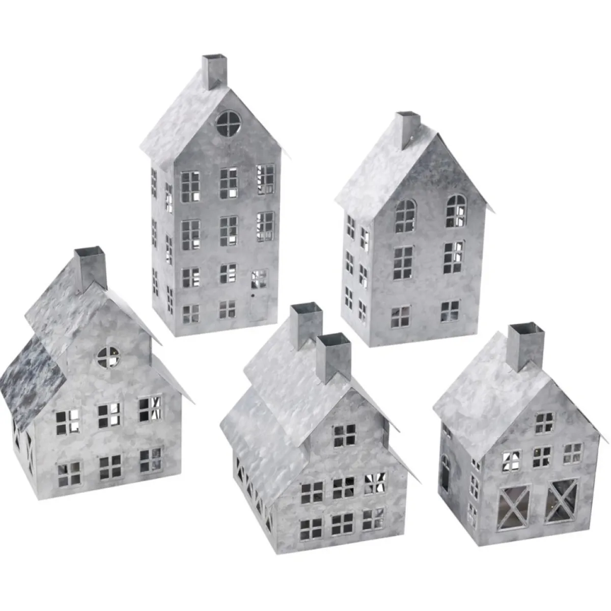 Emryn House 5Pc Farmhouse Village Set With String Lights Online