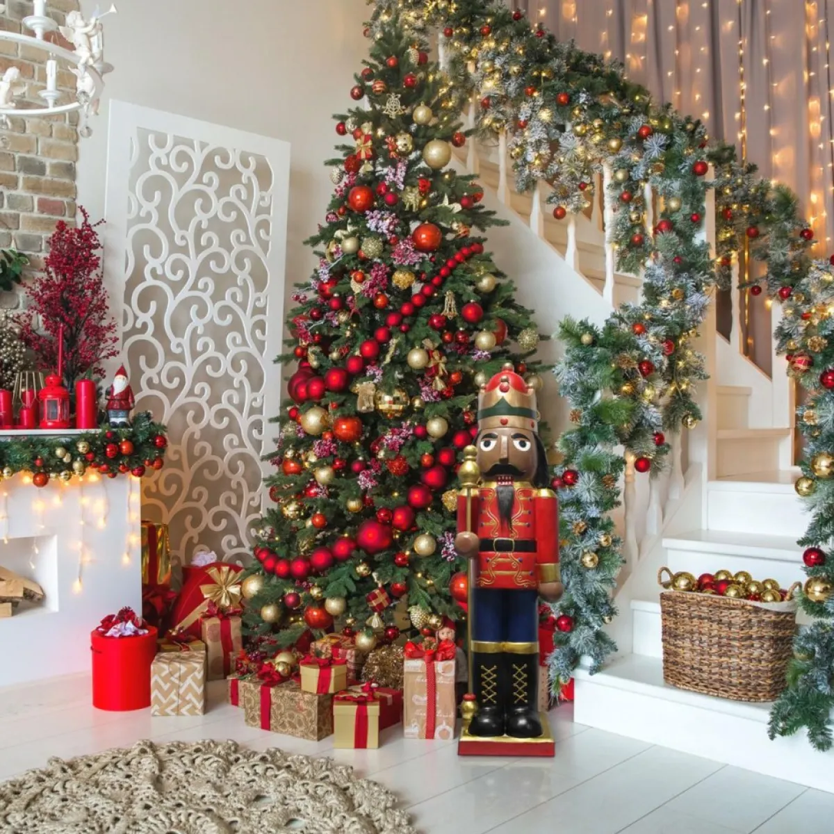 Fraser Hill Farm 48" African American Nutcracker Holding Staff Figure Outlet