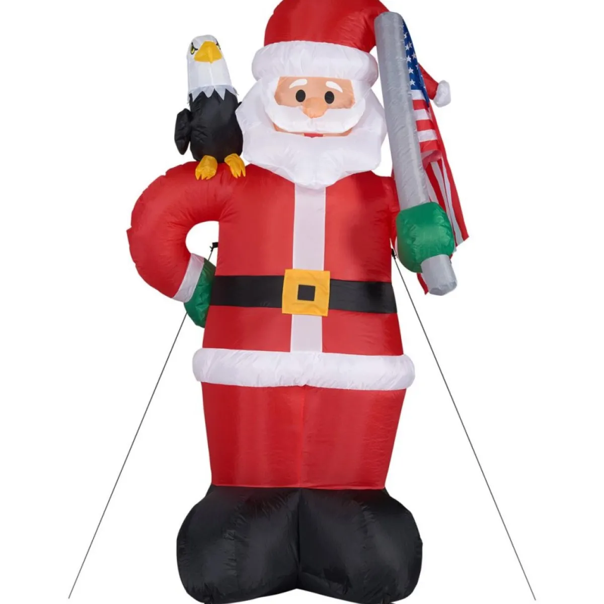Fraser Hill Farm 8' Americana Santa W Eagle And Flag Lit Inflatable Outlet