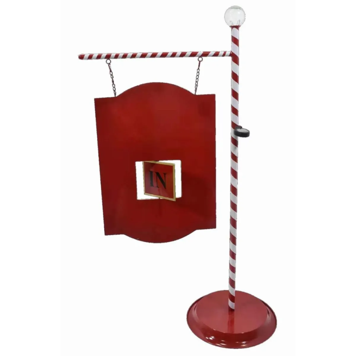 Fraser Hill Farm 4.5 Ft. Lamp Post With Santa Claus North Pole Sign Discount