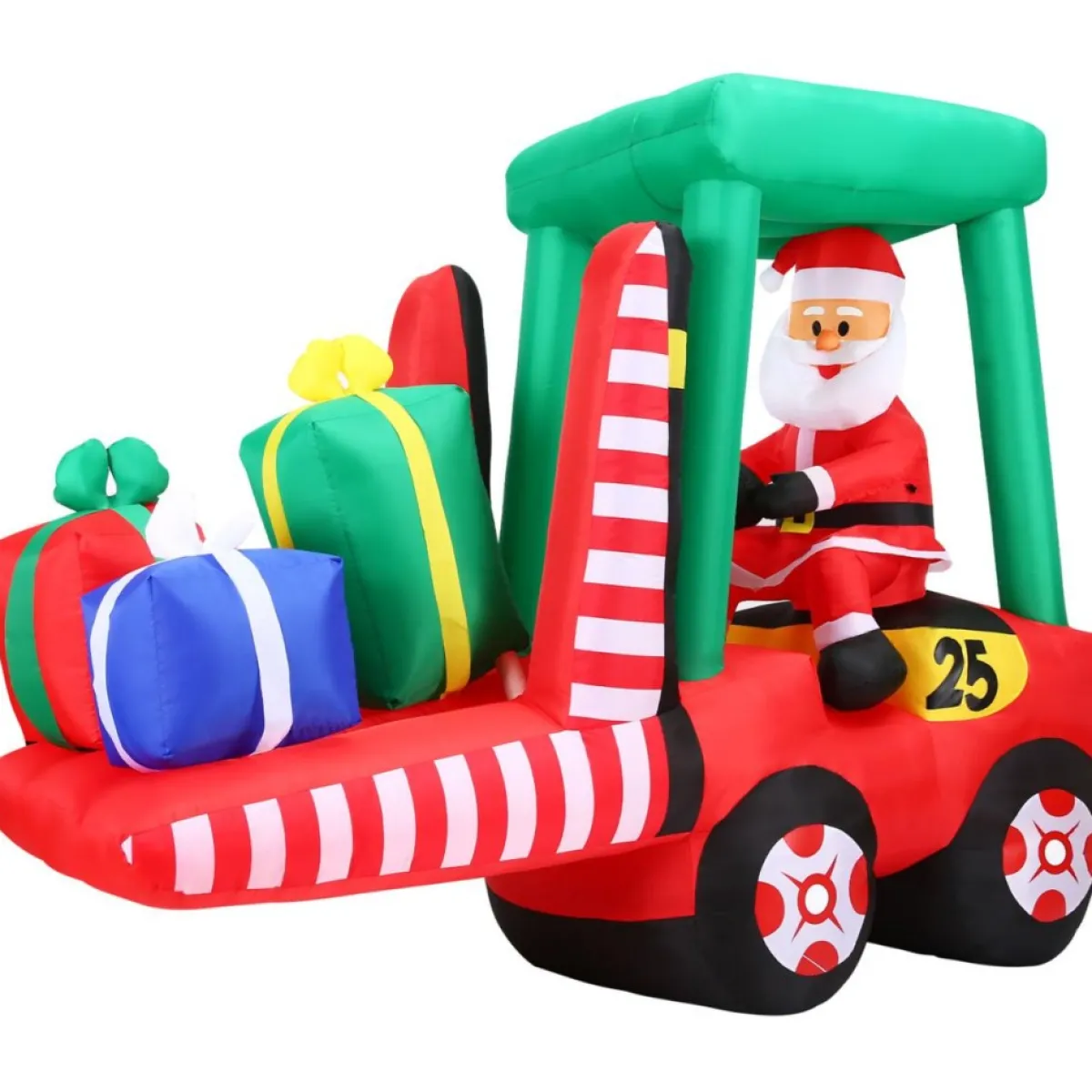 Fraser Hill Farm 6 Ft. Pre-Lit Inflatable Santa In Fork Lift Sale