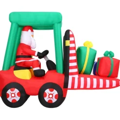 Fraser Hill Farm 6 Ft. Pre-Lit Inflatable Santa In Fork Lift Sale
