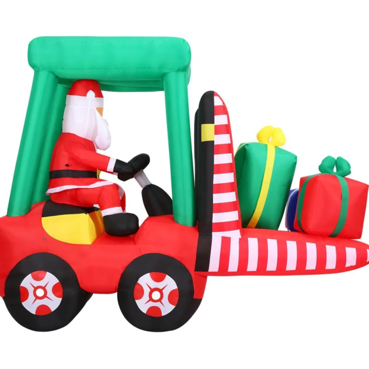 Fraser Hill Farm 6 Ft. Pre-Lit Inflatable Santa In Fork Lift Sale