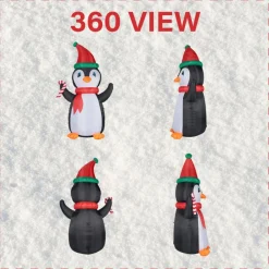 Fraser Hill Farm 10' Penguin & Candy Inflatable With Rgb Lights & Bag Online
