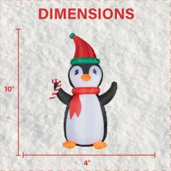 Fraser Hill Farm 10' Penguin & Candy Inflatable With Rgb Lights & Bag Online