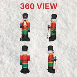 Fraser Hill Farm 10' Traditional Nutcracker Inflatable W Lights & Bag Clearance