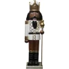 Fraser Hill Farm 48"African American Nutcracker Holding Staff Figurine Online