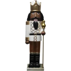 Fraser Hill Farm 48"African American Nutcracker Holding Staff Figurine Online
