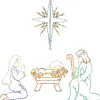 Fraser Hill Farm Christmas Giant Outdoor Lights 4-Piece Nativity Set Hot
