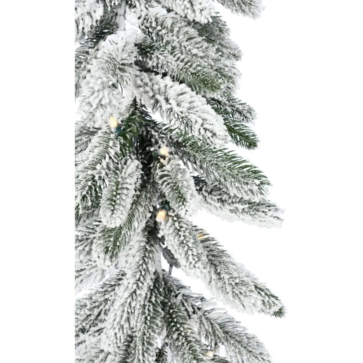 Fraser Hill Farm 9-Ft. Icy Frost Snow Flocked Garland W/ White Lights Hot