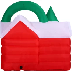 Fraser Hill Farm 7-Ft. Pre-Lit Inflatable Santa's Workshop Online