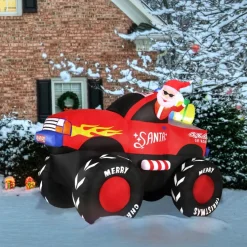 Fraser Hill Farm Fraser Hill 7-Ft. Wide Pre-Lit Inflatable Santa In Monster Truck Online