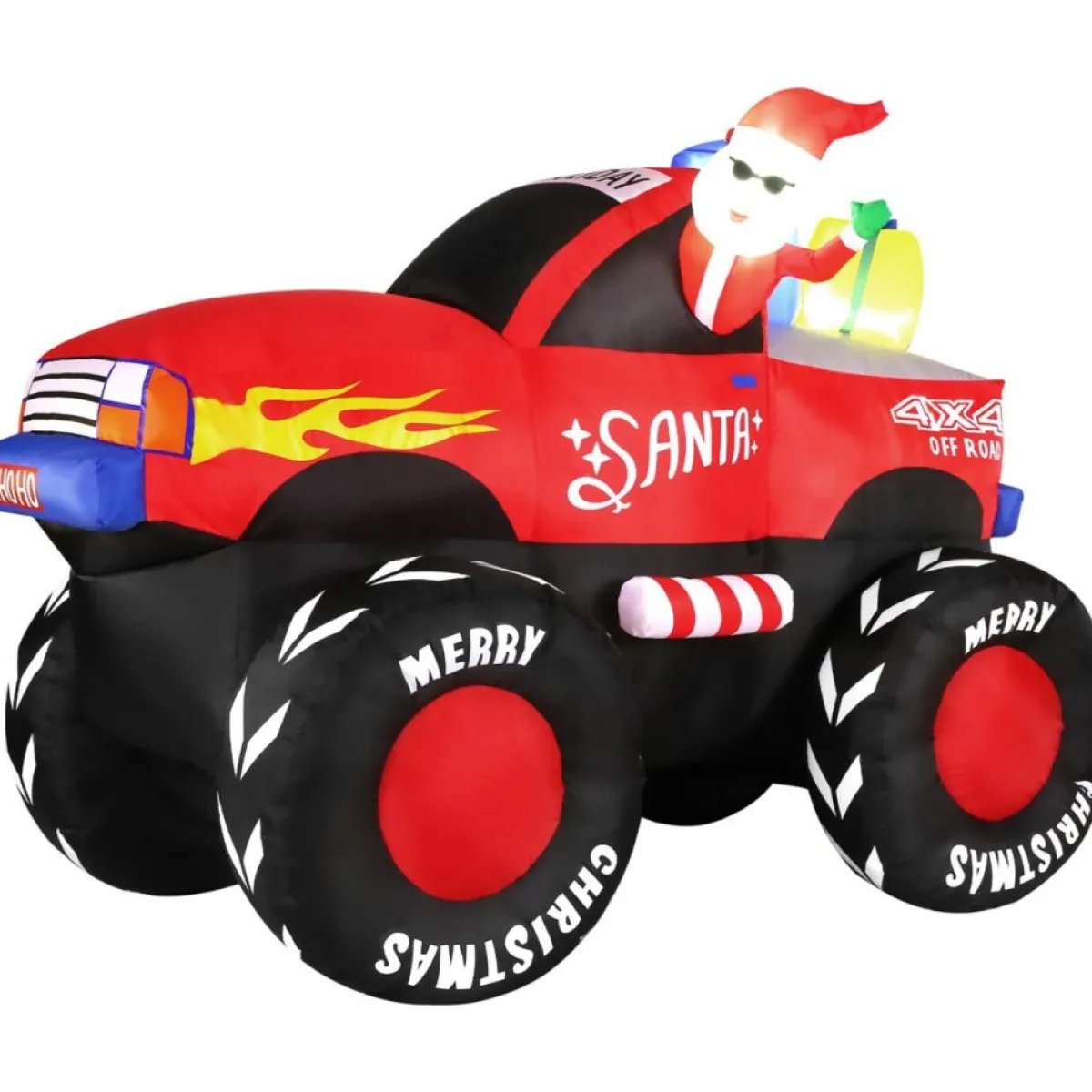 Fraser Hill Farm Fraser Hill 7-Ft. Wide Pre-Lit Inflatable Santa In Monster Truck Online