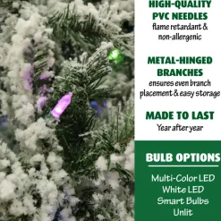 Fraiser Hill Farms 9-Ft. Flocked Mountain Pine Christmas Tree Online