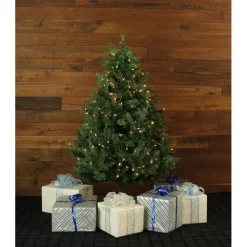 Fraiser Hill Farms 5-Ft. Northern Cedar Teardrop Christmas Tree With Clear Led Lights And Ez Connect Sale