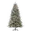Gerson Company 7.5' Flocked Natural Swiss Mountain Fir With 800 Lights Hot