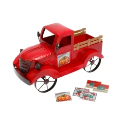 Gerson Company 18.9" Red Antique Metal And Wood Truck W/ 3 Magnets Online