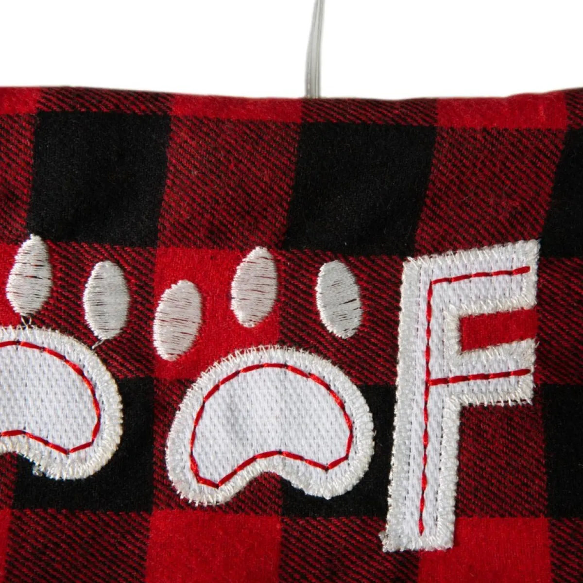 Glitzhome 21" L Led Embroidered Linen Dog Christmas Stocking Clearance