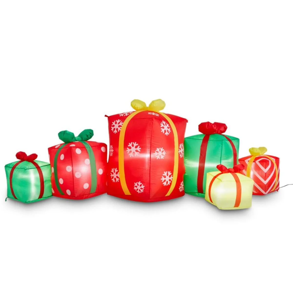 Glitzhome 8' Lighted Inflatable Gift Boxes Decor Clearance