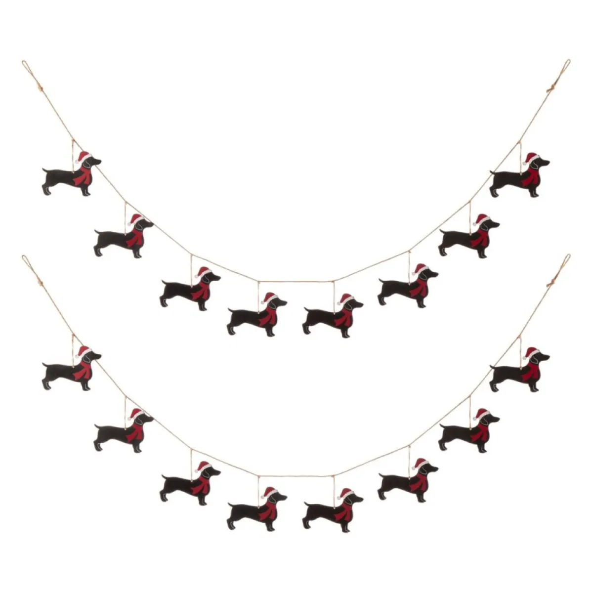 Glitzhome 6' Metal Christmas Dog Garland 2-Pack Online