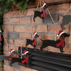 Glitzhome 6' Metal Christmas Dog Garland 2-Pack Online