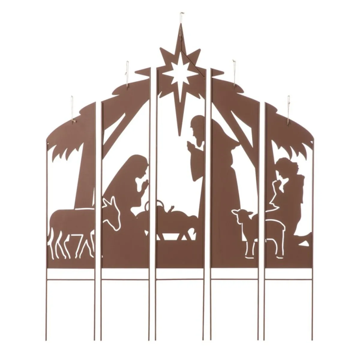 Glitzhome 41.5" Metal Nativity Combo Yard Stake Outlet