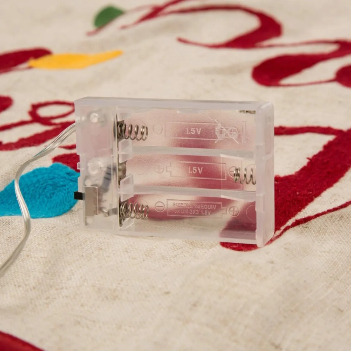 Glitzhome 48"D Merry Christmas Embroidered Linen Christmas Tree Skirt