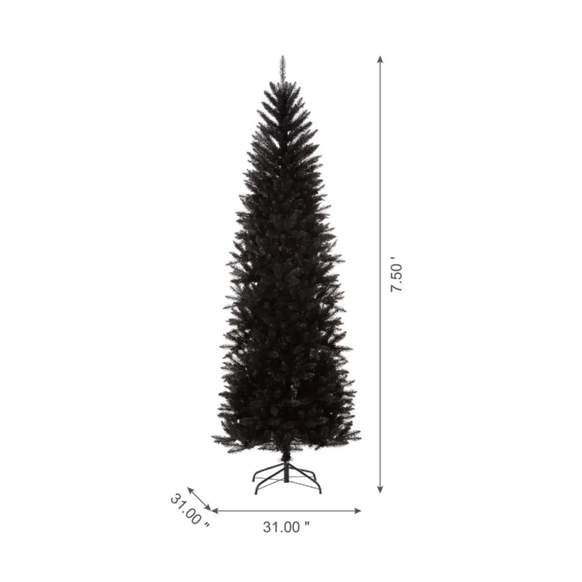 Glitzhome 7.5Ft Black Tinsel Artificial Christmas Tree Outlet