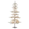 Glitzhome 6Ft Deluxe Pre-Lit Flocked Pine Artificial Christmas Tree Hot