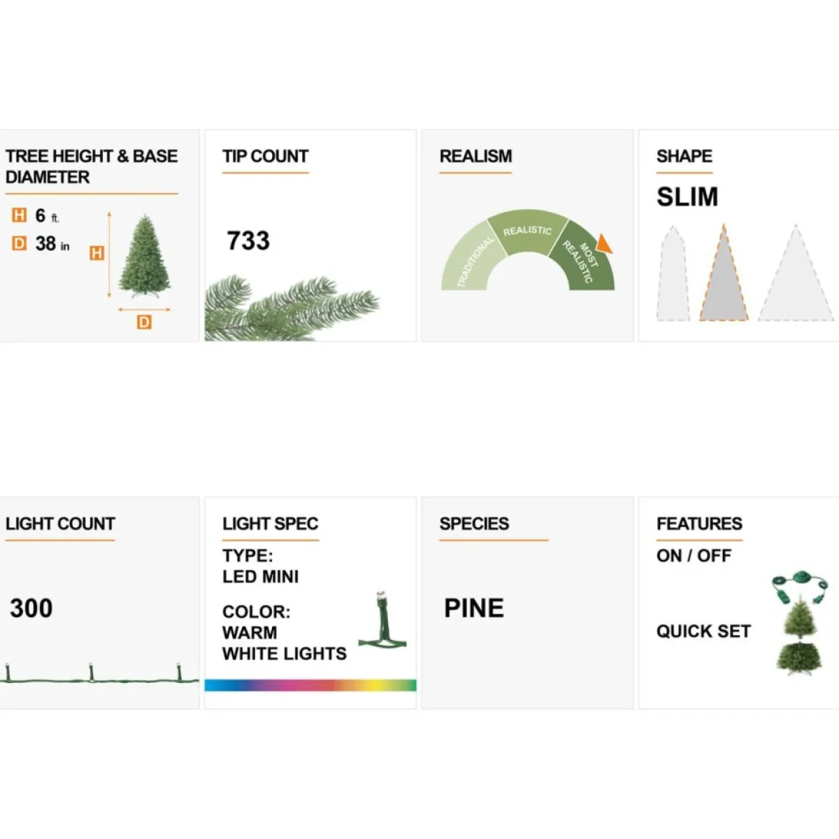 Glitzhome 6Ft Deluxe Pre-Lit Flocked Pine Artificial Christmas Tree Hot