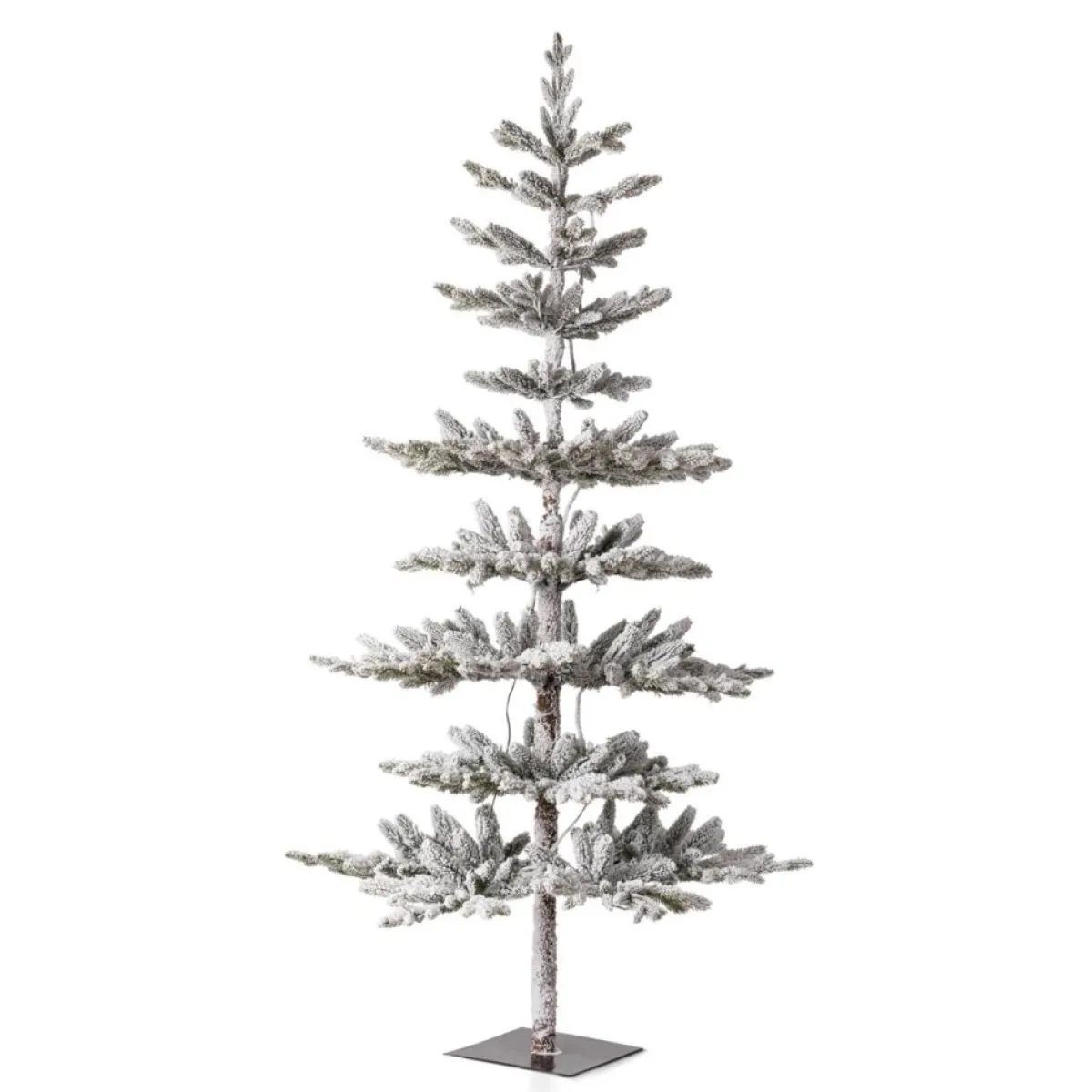 Glitzhome 6Ft Deluxe Pre-Lit Flocked Pine Artificial Christmas Tree Hot