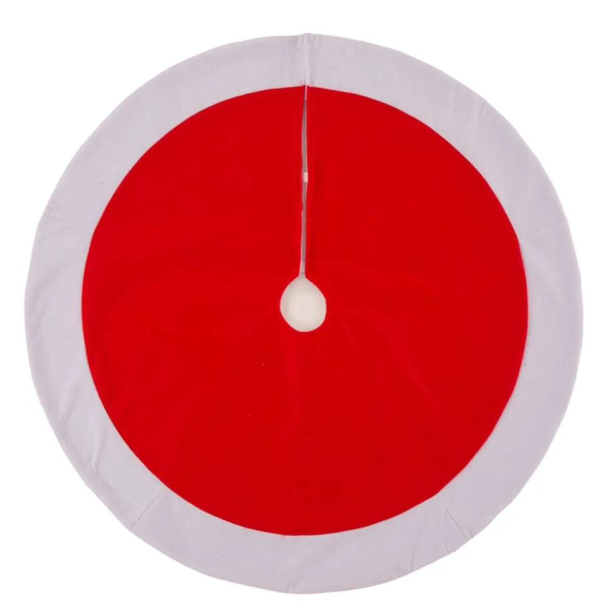 Glitzhome 48In D Red And White Felt Christmas Tree Skirt Sale