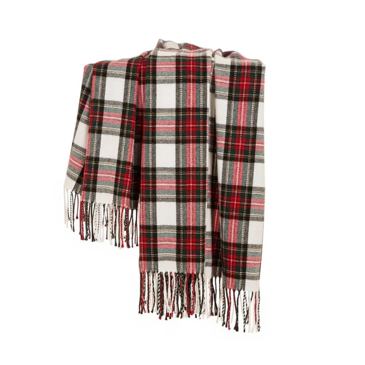 Glitzhome 60In L Acrylic Plaid Woven Throw Outlet
