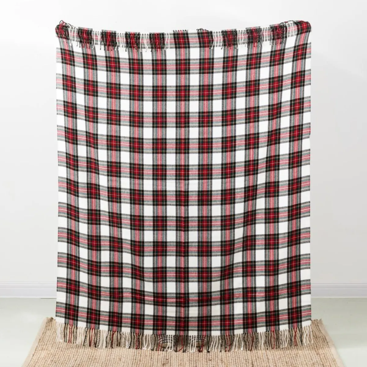 Glitzhome 60In L Acrylic Plaid Woven Throw Outlet