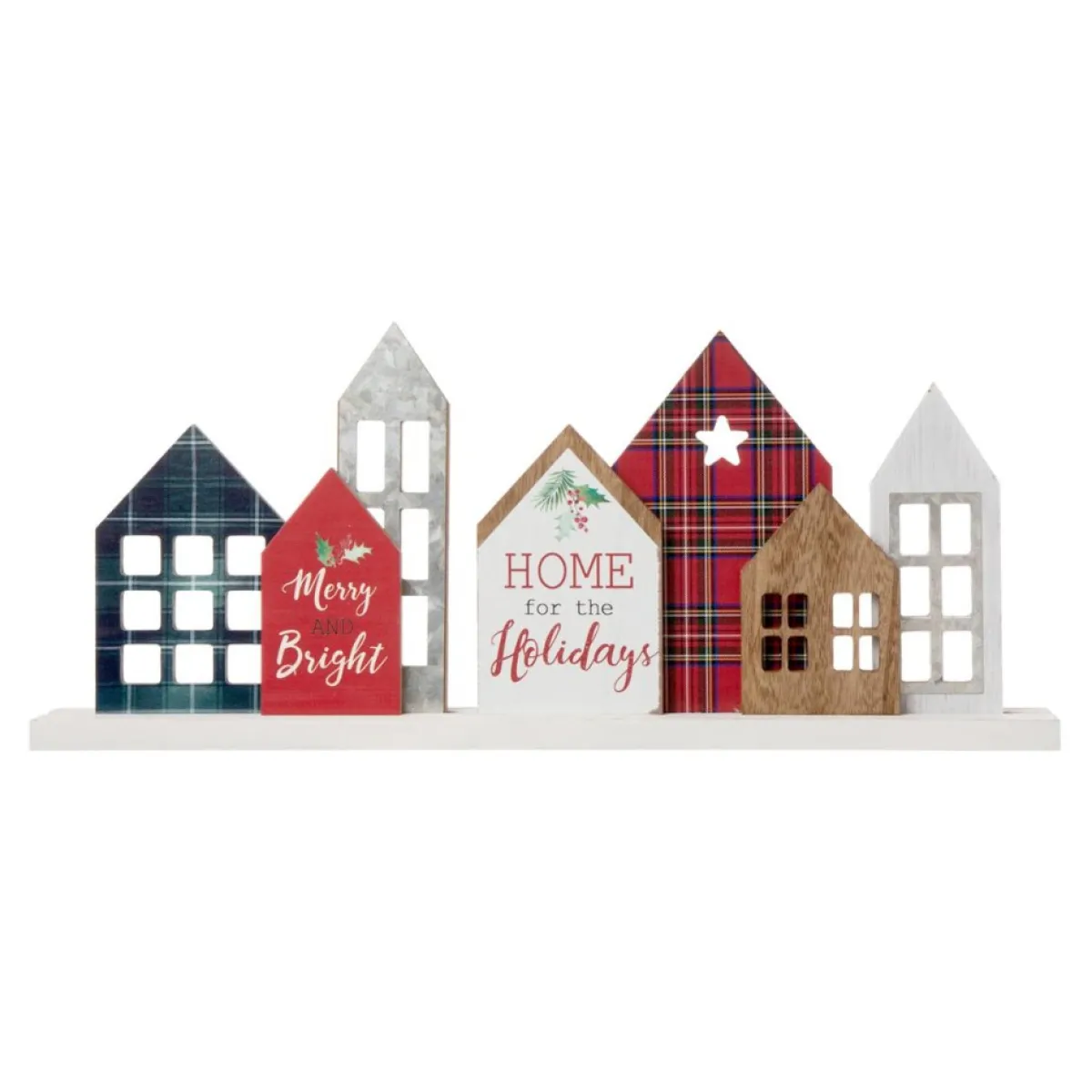 Glitzhome 20In L Christmas House Wooden Decor